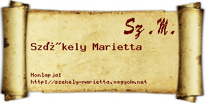 Székely Marietta névjegykártya